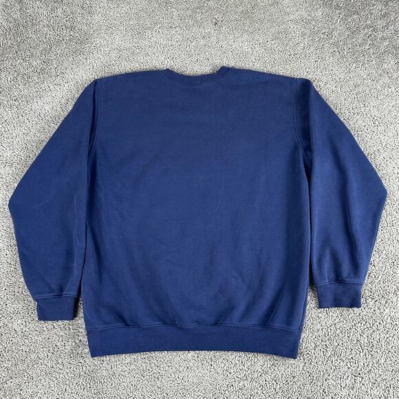 Carhartt Sweatshirt Mens Large Blue Loose Fit Midweight Crewneck Pullover - Picture 7 of 12